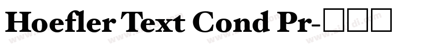 Hoefler Text Cond Pr字体转换